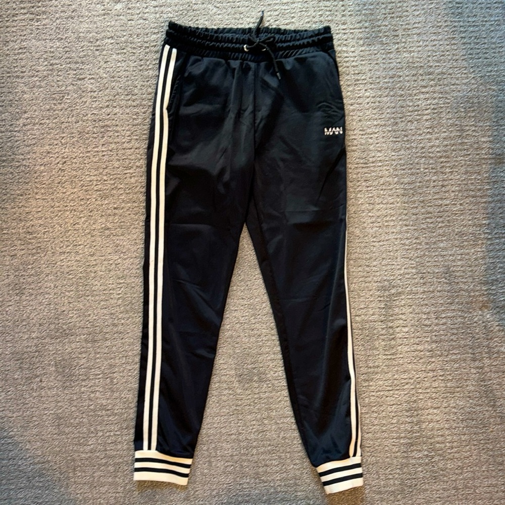 Boohoo MAN Pinstripe Sweatpants (Medium)